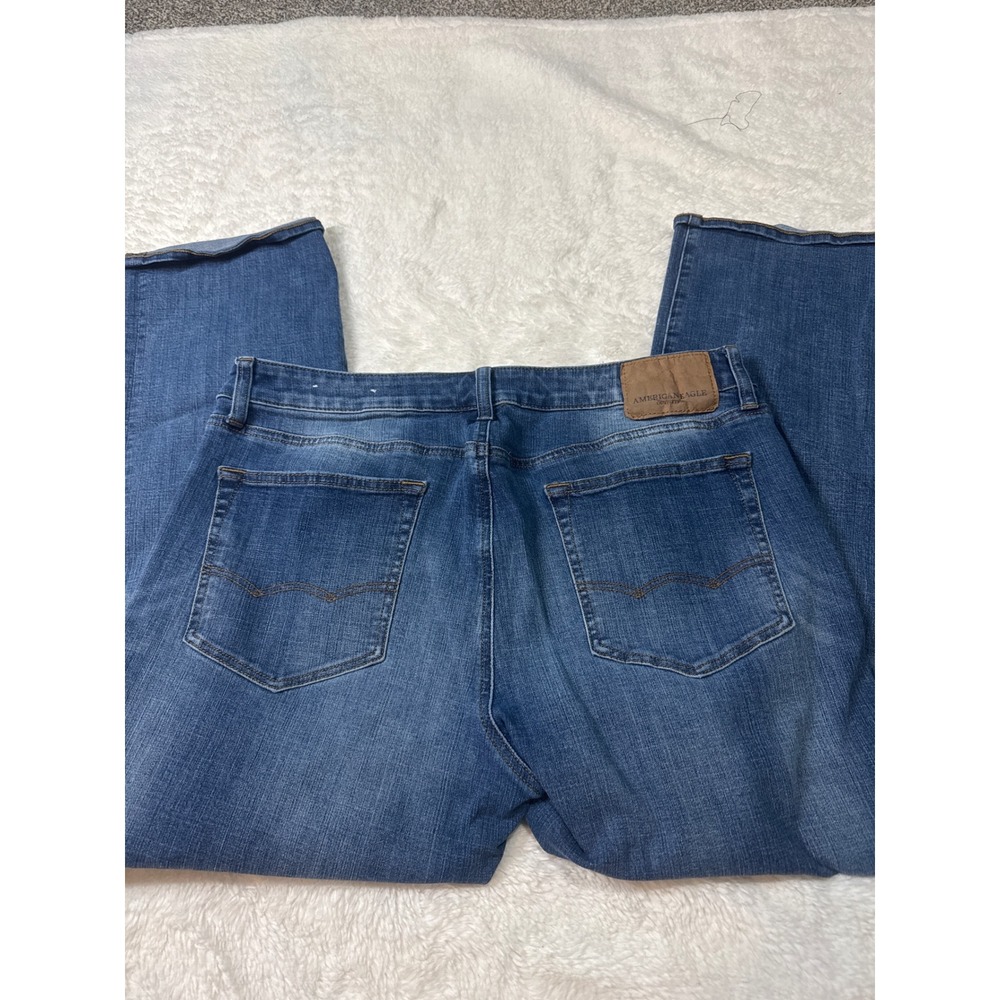 American Eagle Jeans Mens 36x30 Blue Good Flex Straight Leg Denim - Picture 7 of 7